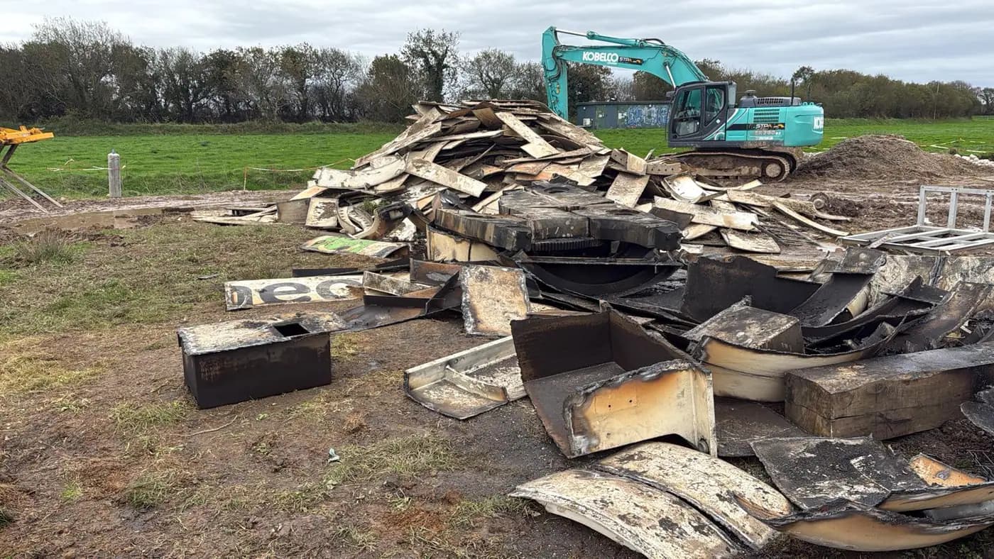 Stock de matériaux métalliques issus du chantier